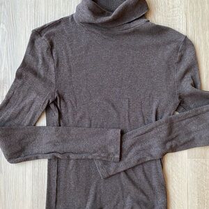 Madewell Women's Brown Turtleneck Top